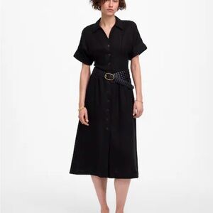 Madewell Black button Midi Dress